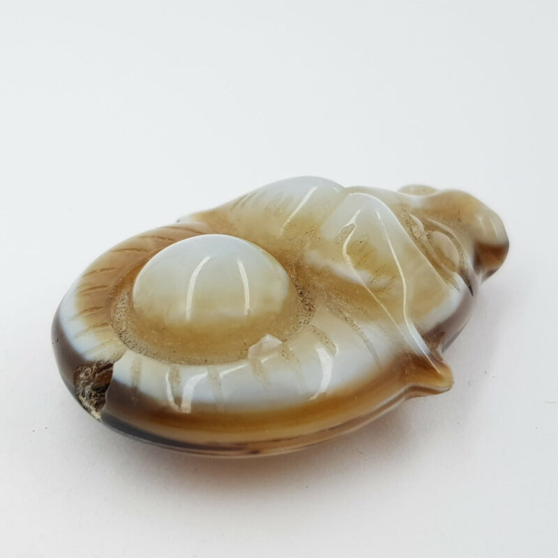 CHINESE AGATE OX AMULET PENDANT #46645