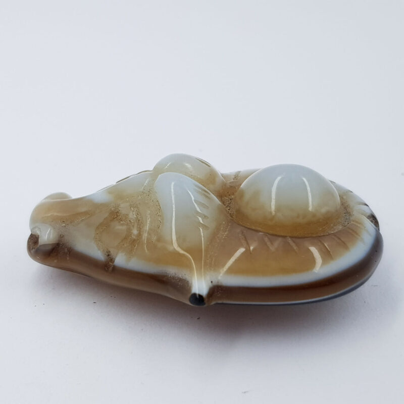 CHINESE AGATE OX AMULET PENDANT #46645