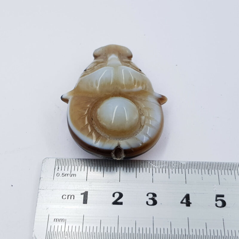 CHINESE AGATE OX AMULET PENDANT #46645