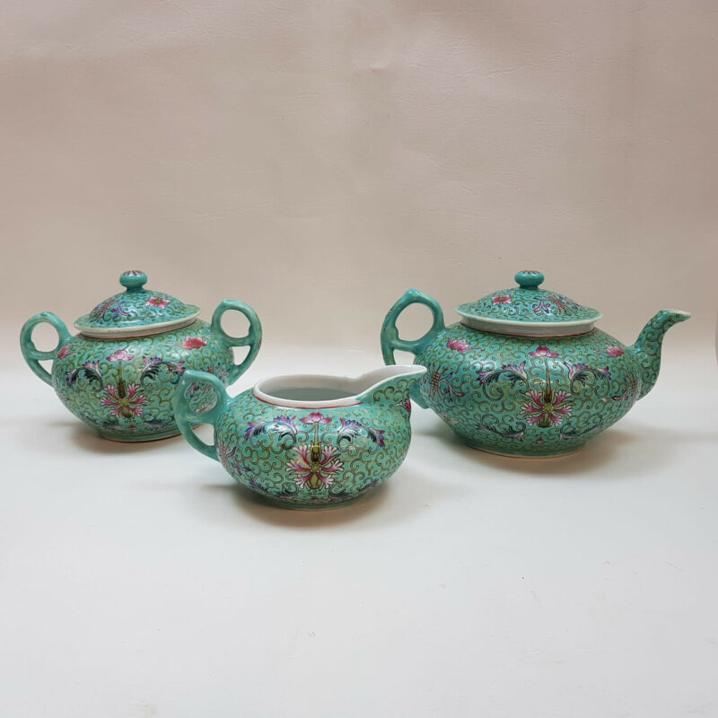 Hand Painted Porcelain Jingxi Jingdezhan Tea Set #47144