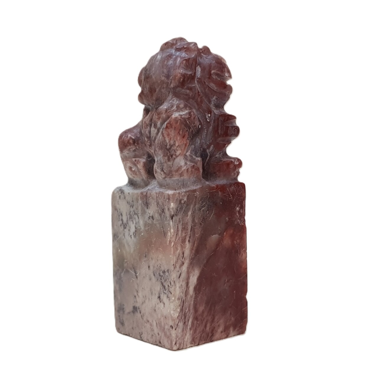 Chinese Carved Stone Seal – Foo Dog Finial – Unmarked Base – 6cm #46872 Chinese Carved Stone Seal – Foo Dog Finial – Unmarked Base – 6cm #46872 - Image 2