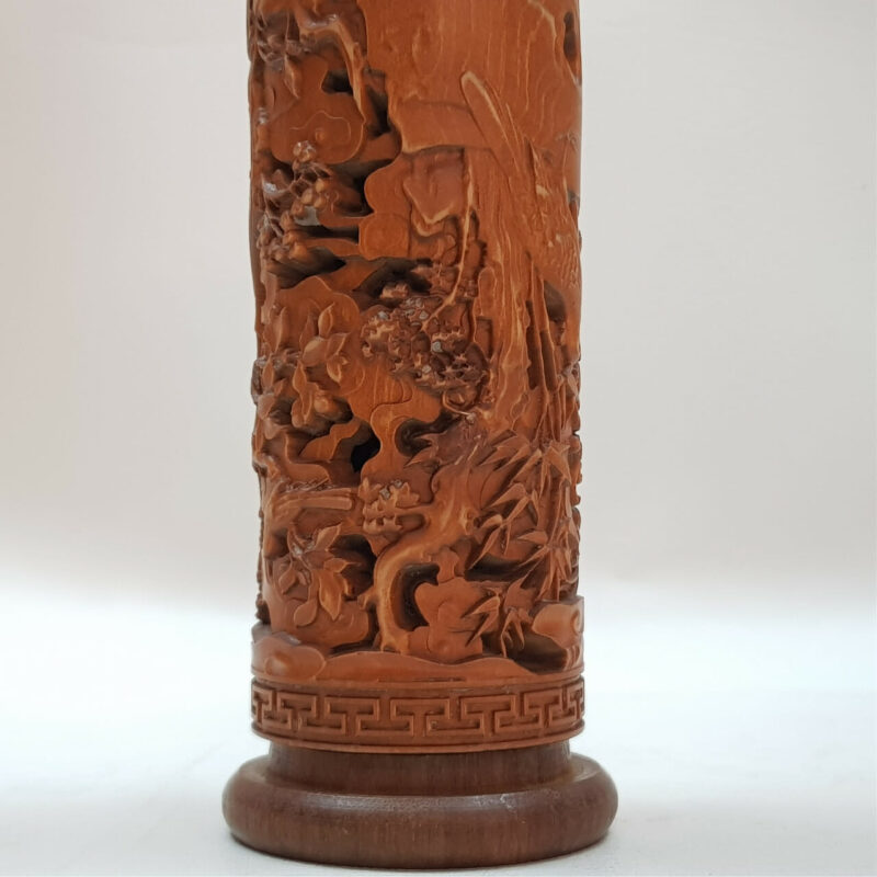 CARVED DECORATIVE INCENSE HOLDER - RED #46165