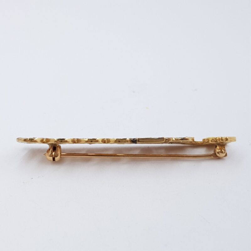 14ct Yellow Gold "$250000" Diamond Brooch Val $1620 #23592