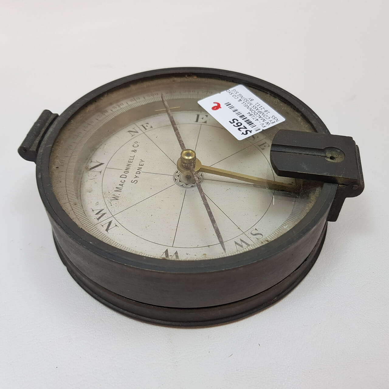 VINTAGE W. MACDONNELL & CO SYDNEY COMPASS (A/F) #47184