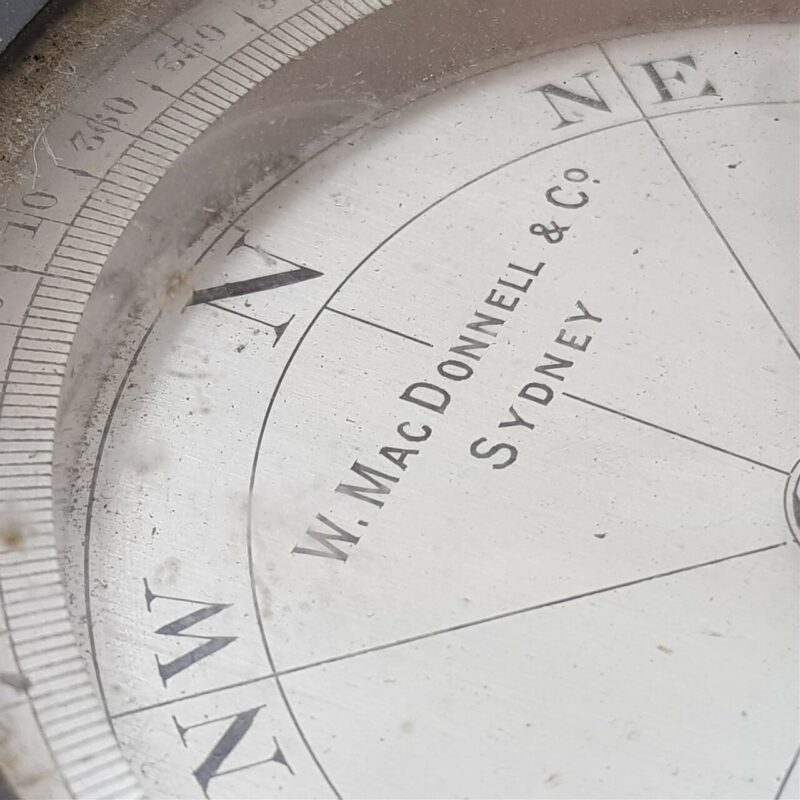 VINTAGE W. MACDONNELL & CO SYDNEY COMPASS (A/F) #47184