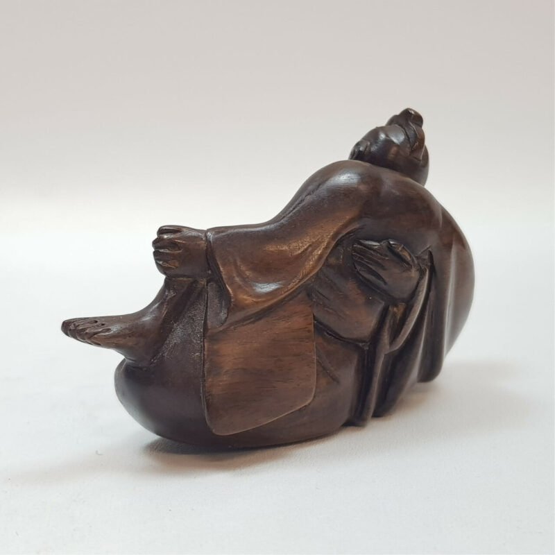 TIMBER CARVED JAPANESE NETSUKE FIGURINE #48196