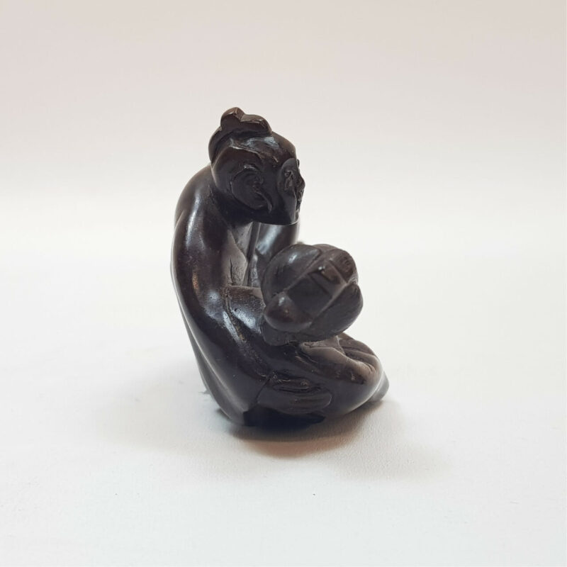 TIMBER CARVED JAPANESE NETSUKE FIGURINE #48196