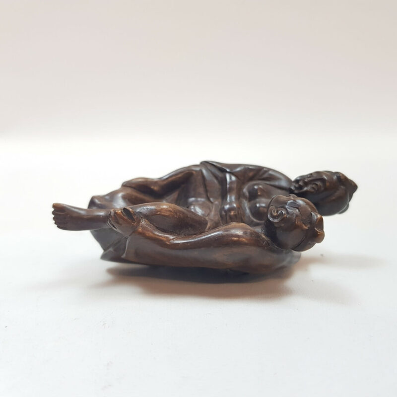 TIMBER CARVED JAPANESE NETSUKE FIGURINE #48196