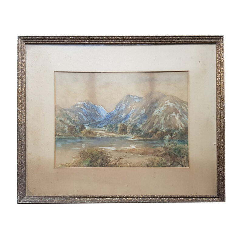 Vintage Watercolour Painting on Paper - Unsigned & Framed #53892