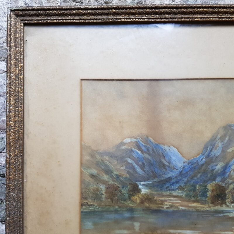 Vintage Watercolour Painting on Paper - Unsigned & Framed #53892