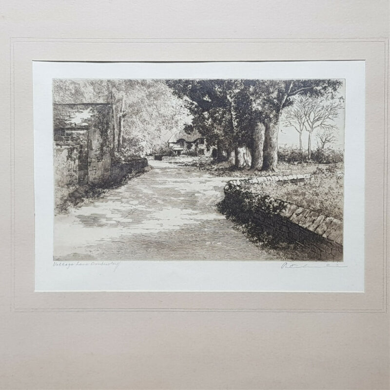 Peter Grahame (1836-1921) A Village Lane Etching #53859