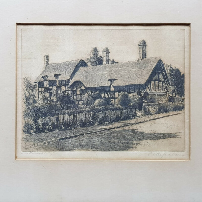 Peter Grahame (1836-1921) Anne Hathaway's Cottage Etching (A/F) #53860