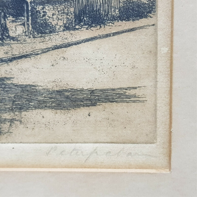 Peter Grahame (1836-1921) Anne Hathaway's Cottage Etching (A/F) #53860