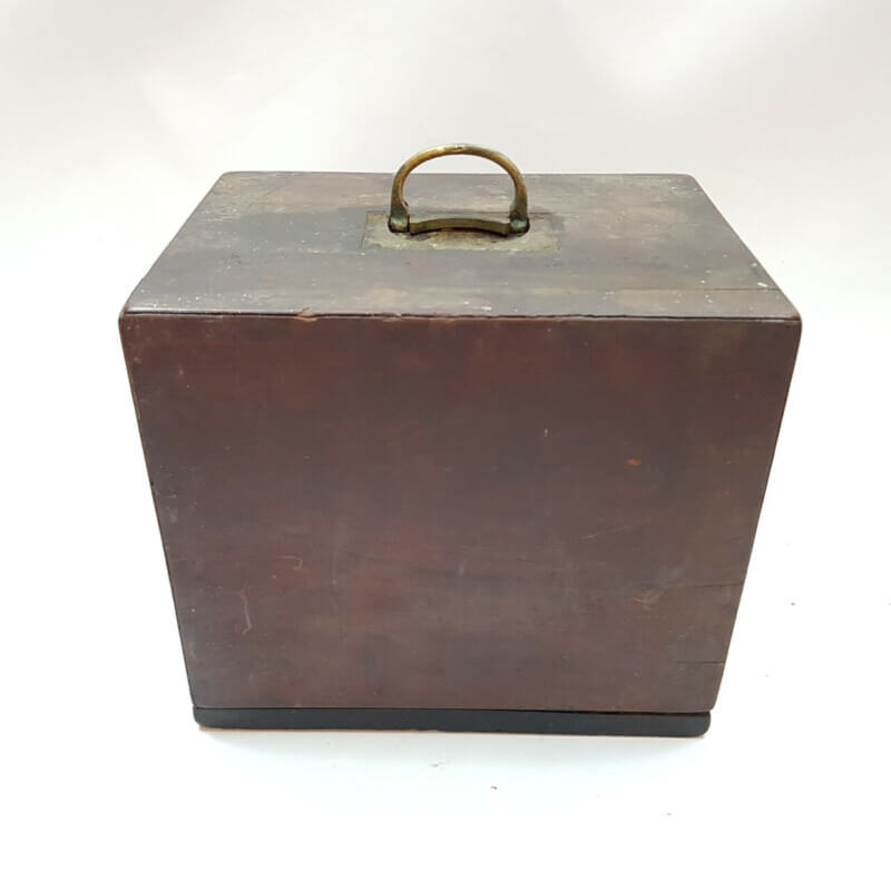Vintage Wooden Box with Brass Fittings #53955