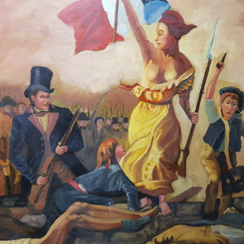 Liberty Leading the People Delacroix 1798-1863 Oil Painting #31398