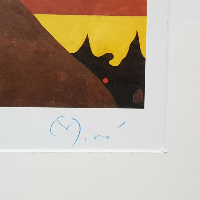 JOAN MIRO (1893-1983) ABSTRACT II LITHOGRAPH - HAND SIGNED WITH COA #46624