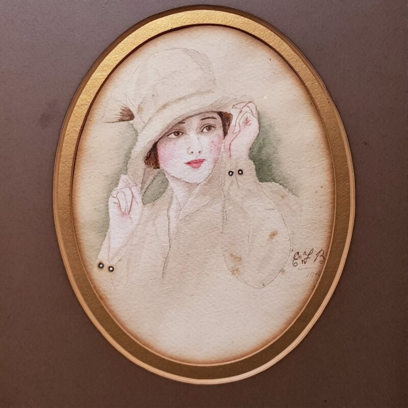 Eleanor Fortescue-Brickdale (1872-1945) Watercolour Portrait Painting #50329