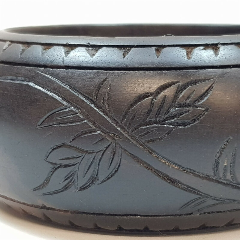 CARVED EBONY WOOD BANGLE #49475