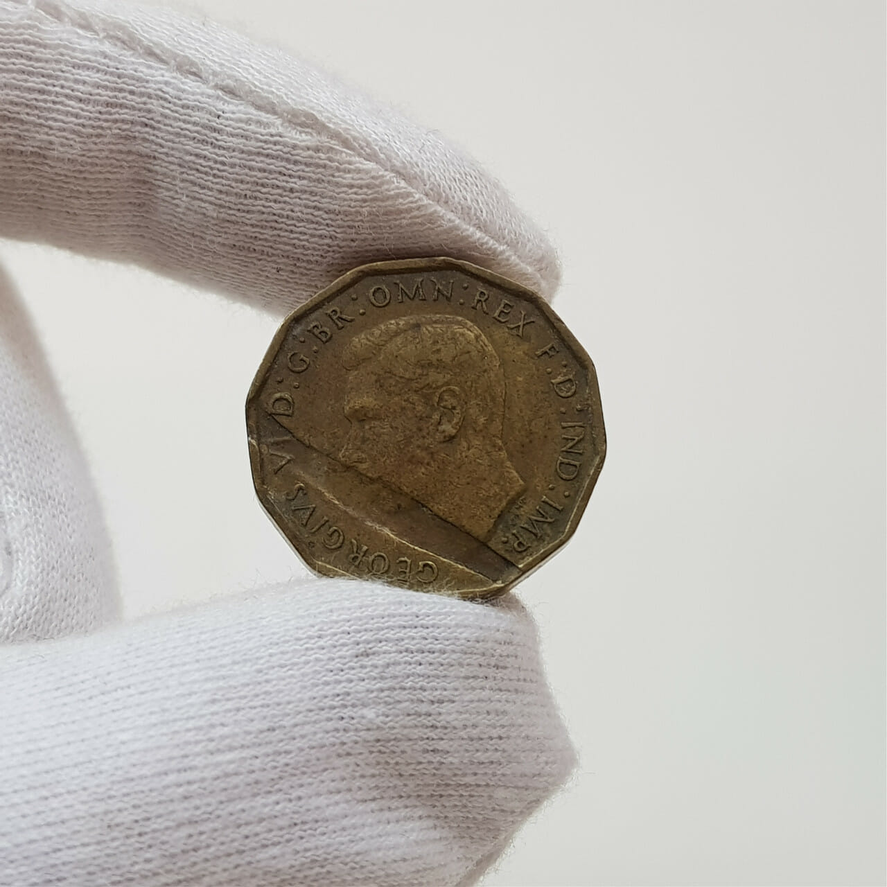 1945 UK Threepence Error Misstrike Coin #43844-23