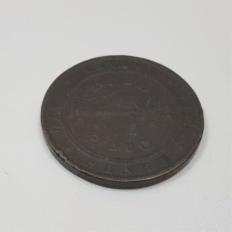 Sri Lanka 1870 Ceylon 5 Cents #43884-6