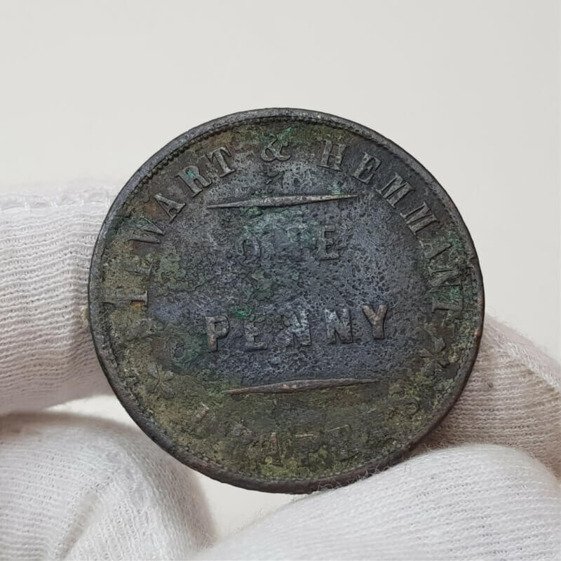 Australian Brisbane Stewart Hemmant Drapers Penny Token Coin #54258