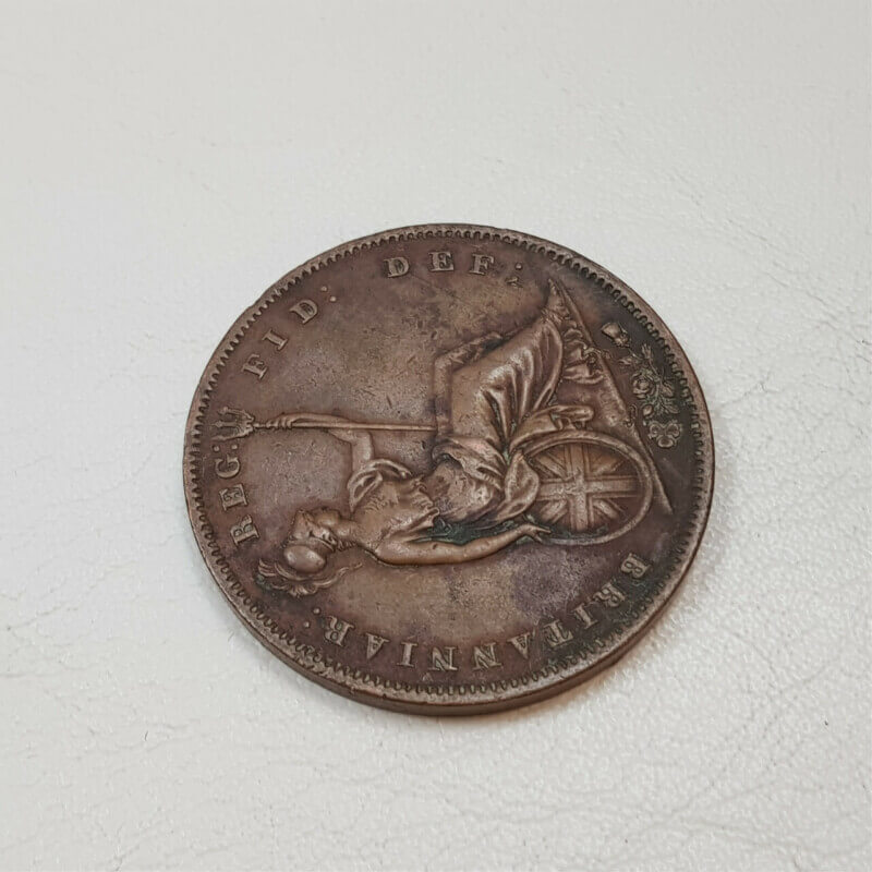 1853 Great Britain Victoria Copper One Penny Coin (VF) #54249