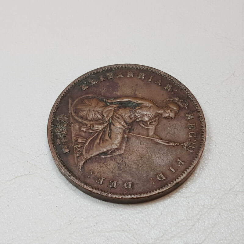 1853 Great Britain Victoria Copper One Penny Coin (VF) #54249