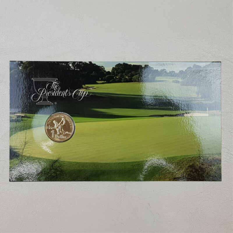 AUSTRALIA POST STAMPED ENVELOPES & PRESIDENTS CUP GOLF COINS #54295