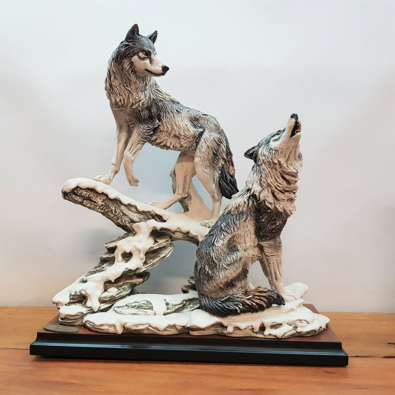 GIUSEPPE ARMANI NOCTURNE WOLVES SCULPTURE - LIMITED EDITION 365/1500 #41679