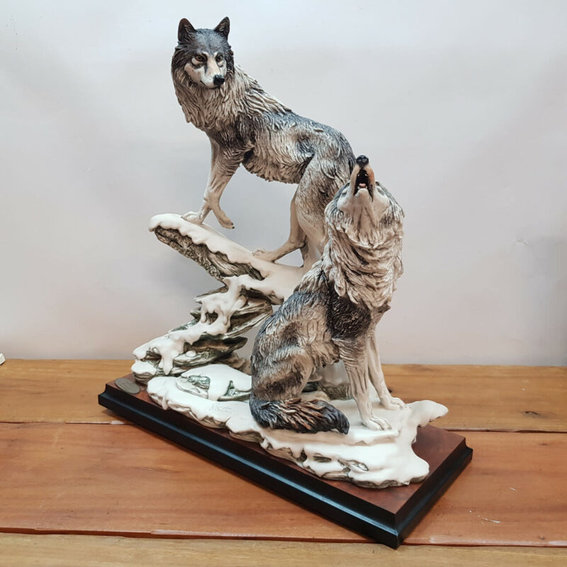 GIUSEPPE ARMANI NOCTURNE WOLVES SCULPTURE - LIMITED EDITION 365/1500 #41679