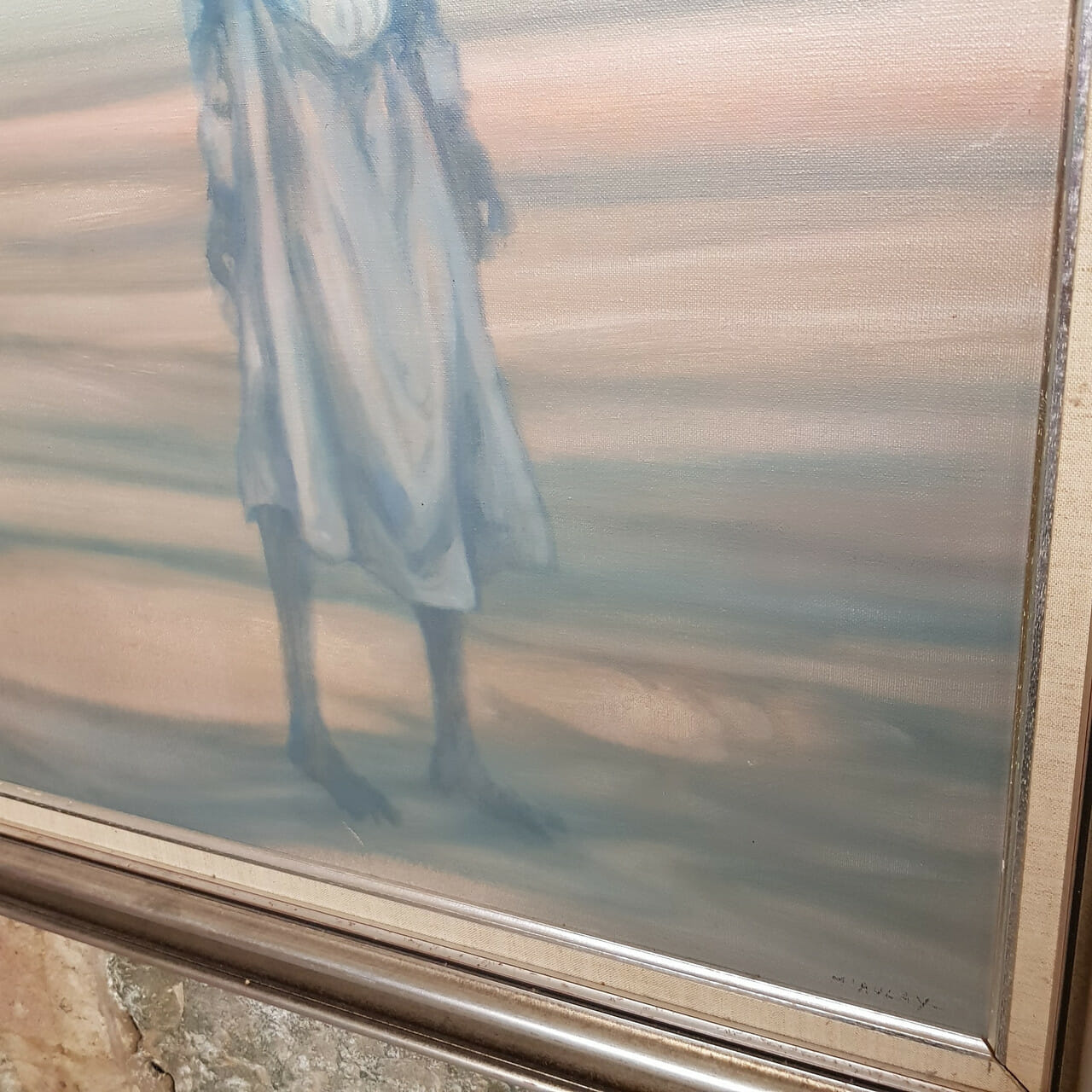 Thomas (Tom) Mcaulay (1946 - ) Oil on Board - Aboriginal Girl Painting - Framed #3914