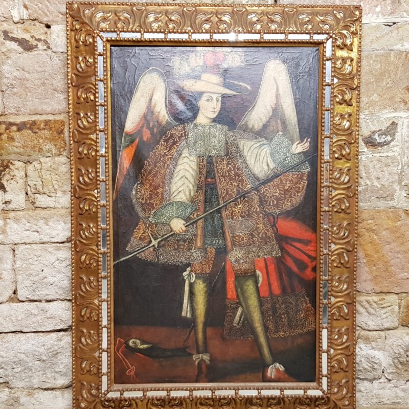 Cuzco School Painting - Conquistador - Oil on Canvas #54338