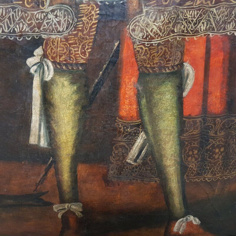 Cuzco School Painting - Conquistador - Oil on Canvas #54338