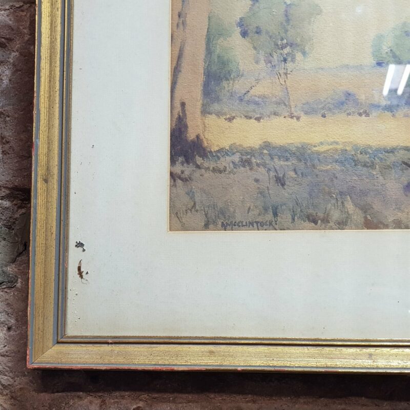 Alexander C McClintock (1869-1922) Watercolour Outback Painting #49242