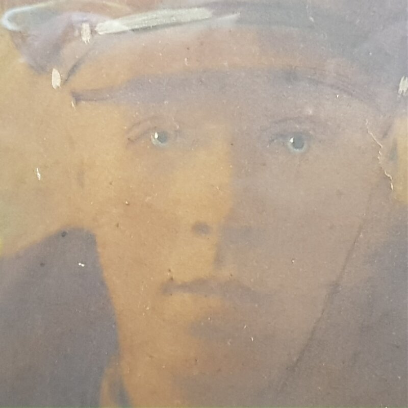 Vintage Watercolour Portrait of Soldier - (Torn) #49706