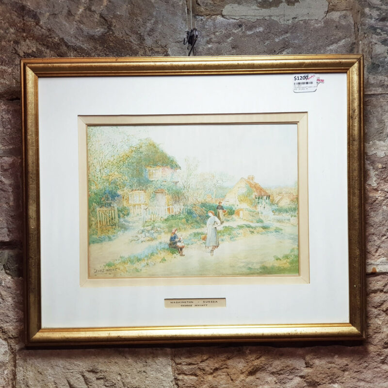 George Whyatt (1885-1945) Watercolour Painting - Washington Sussex - Framed #4814