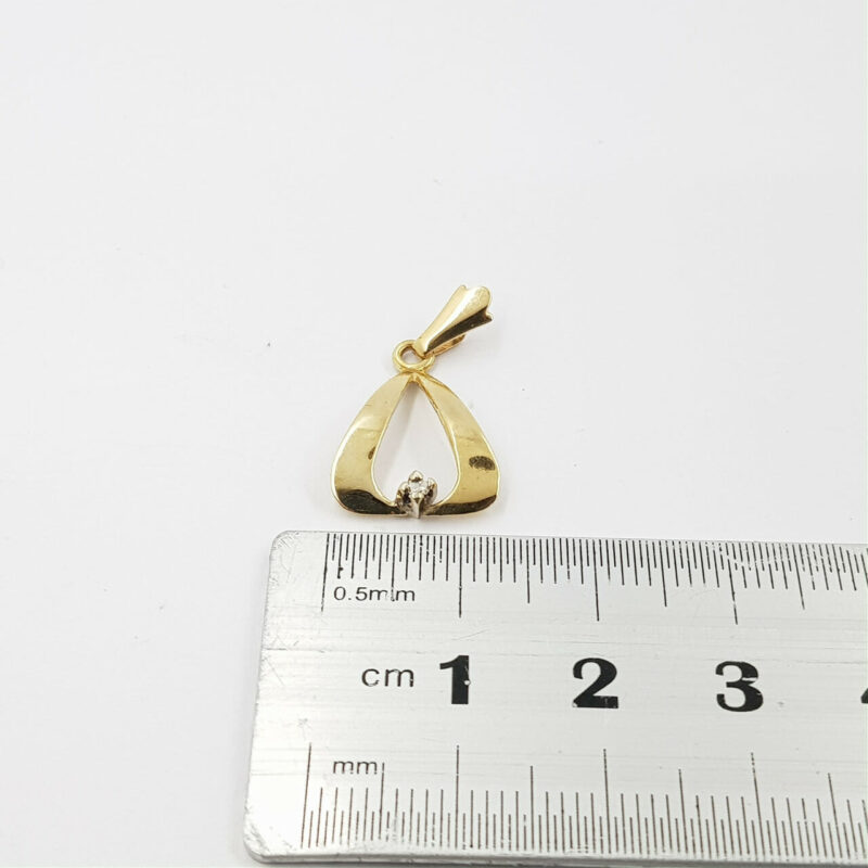 9ct Yellow Gold Diamond Pendant #55281