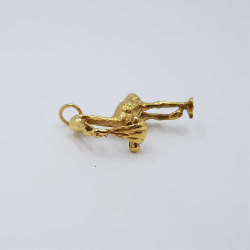 9ct Yellow Gold Stork & Newborn Baby Charm / Pendant #55529