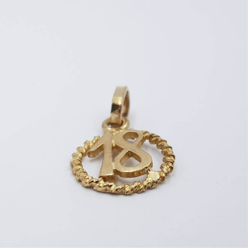 9ct Yellow Gold 18th Birthday Charm #55575