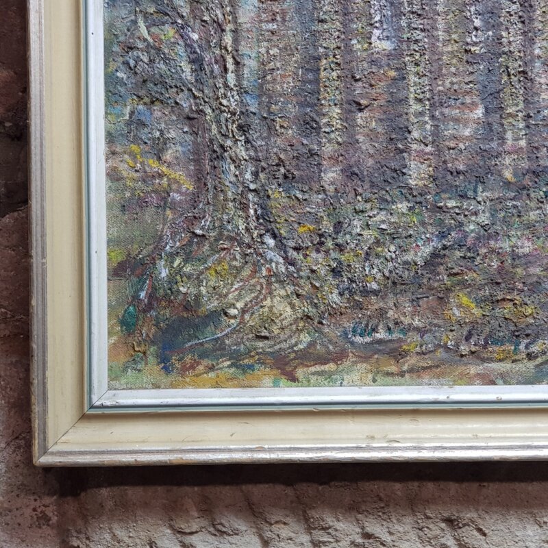Margaret Dux Painting - Church In The Woods - Oil on Board #52050