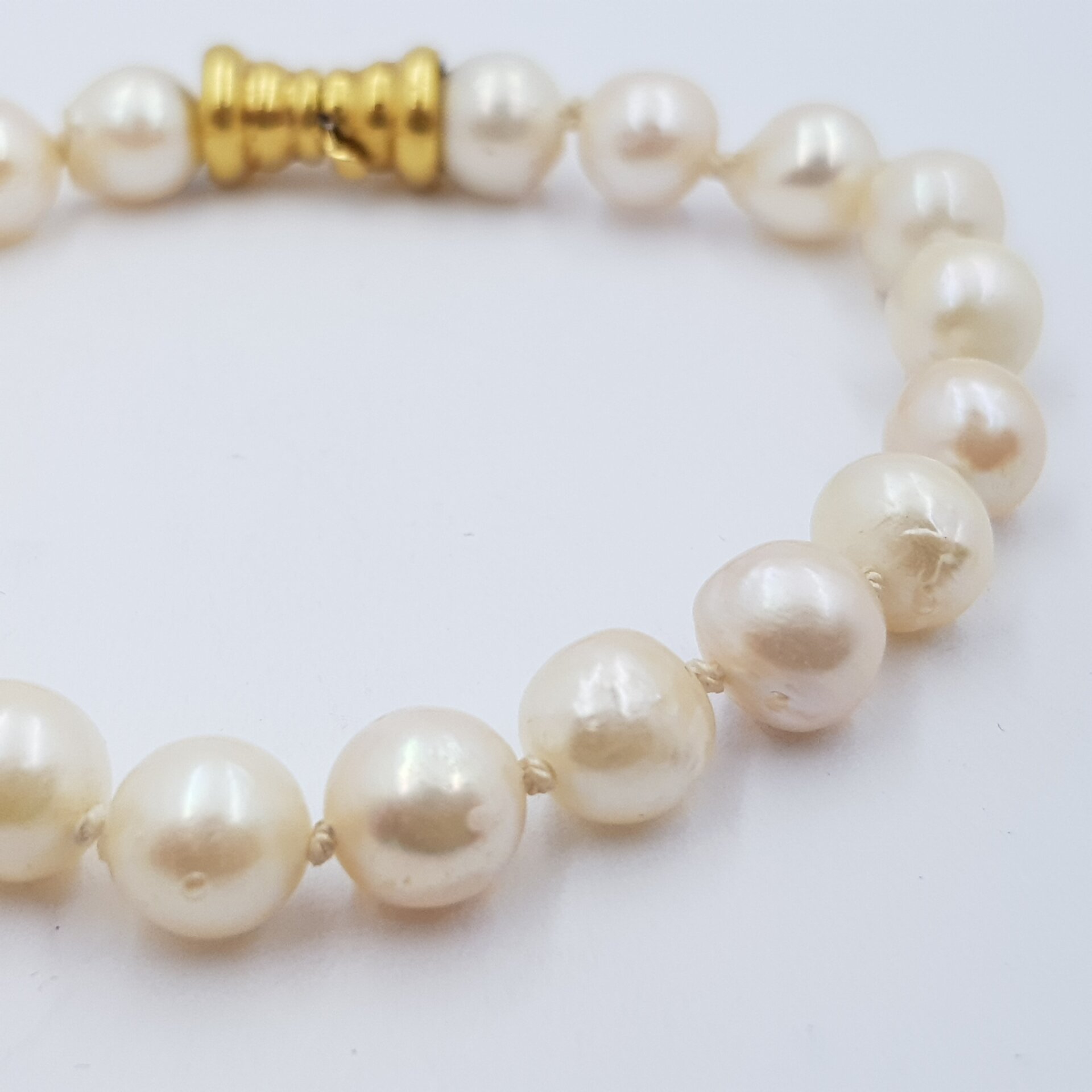 18ct Yellow Gold & Akoya Baroque Pearl Bracelet Val $1050 19cm #21388 18ct Yellow Gold & Akoya Baroque Pearl Bracelet Val $1050 19cm #21388 - Image 4