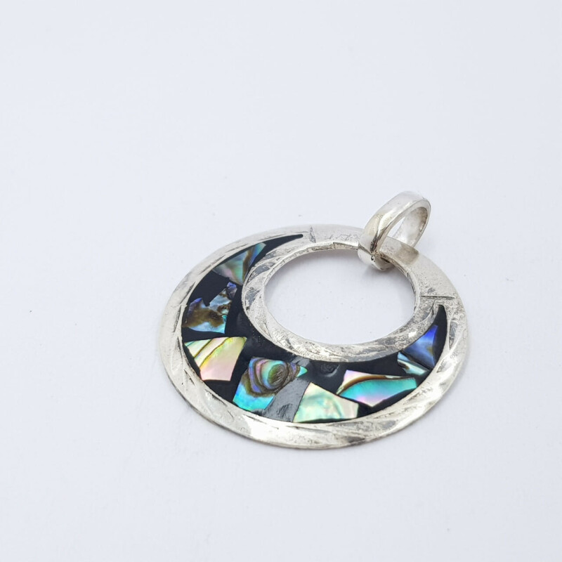 Sterling Silver Paua Shell Pendant #52399