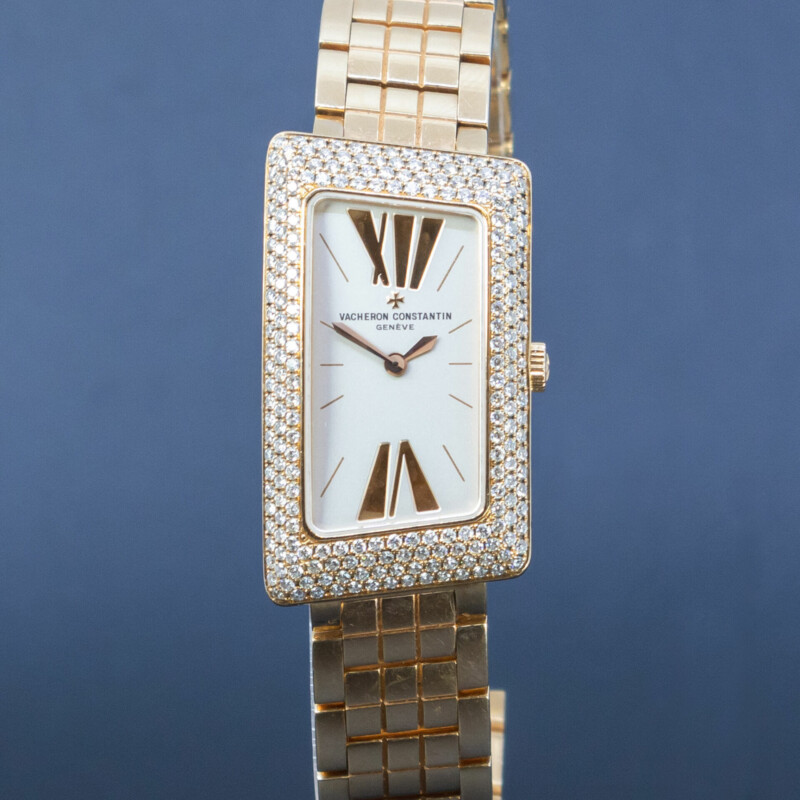 Vacheron Constantin 1972 Cambree 18ct Pink Gold & Diamond Bezel Ladies Watch 25515 #47053