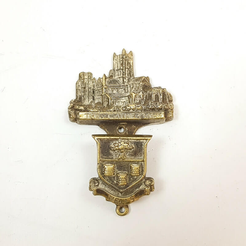 "The Cathedral Wells" Vintage Brass Door Knocker #55722