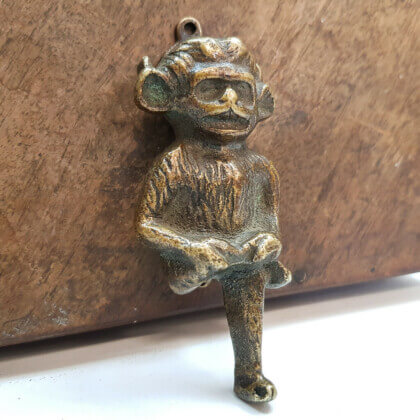 Vintage Brass Monkey Door Knocker #55724
