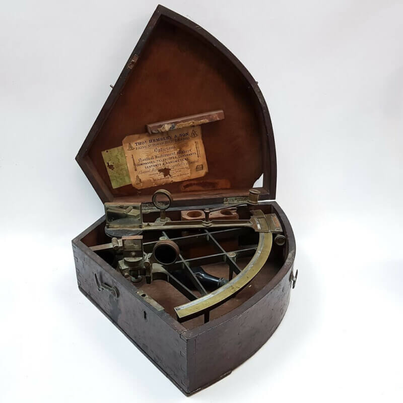 Messer London Sextant Sold by Hemsley & Son - In Timber Case #55728