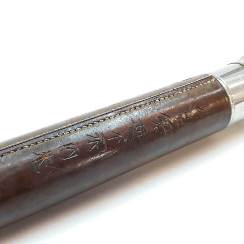 Antique Dollond London Leather Bound Telescope - Japanese Inscribed #55718