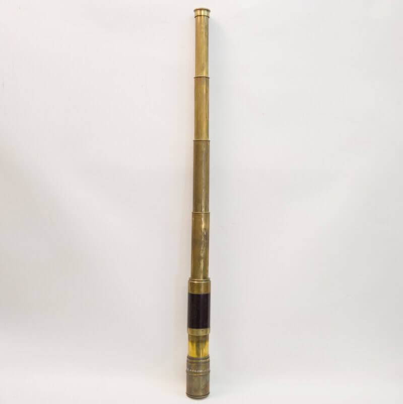 Adie & Son Telescope Edinburgh 4 Draw Timber & Brass - in Leather Case #55717