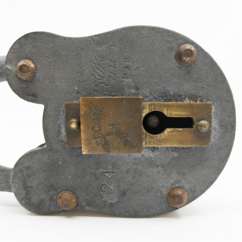 Vintage Secure 4 Lever Metal Lock B24 Padlock #56141-1 - Image 7