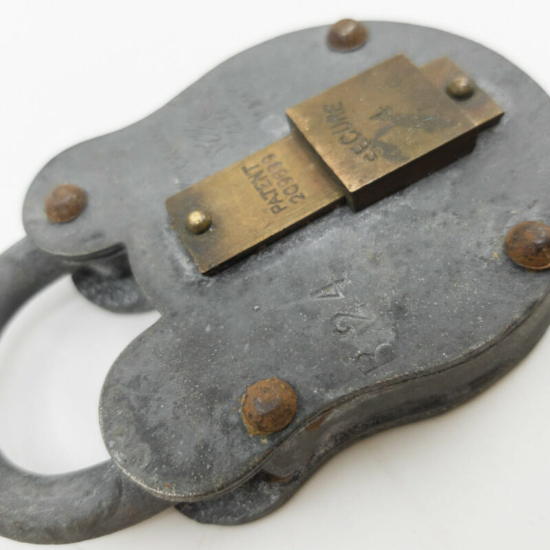 Vintage Secure 4 Lever Metal Lock B24 Padlock #56141-1 - Image 11